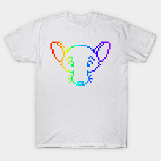 Pixelated Rad Rat (Rainbow Version) by Rad Rat Studios